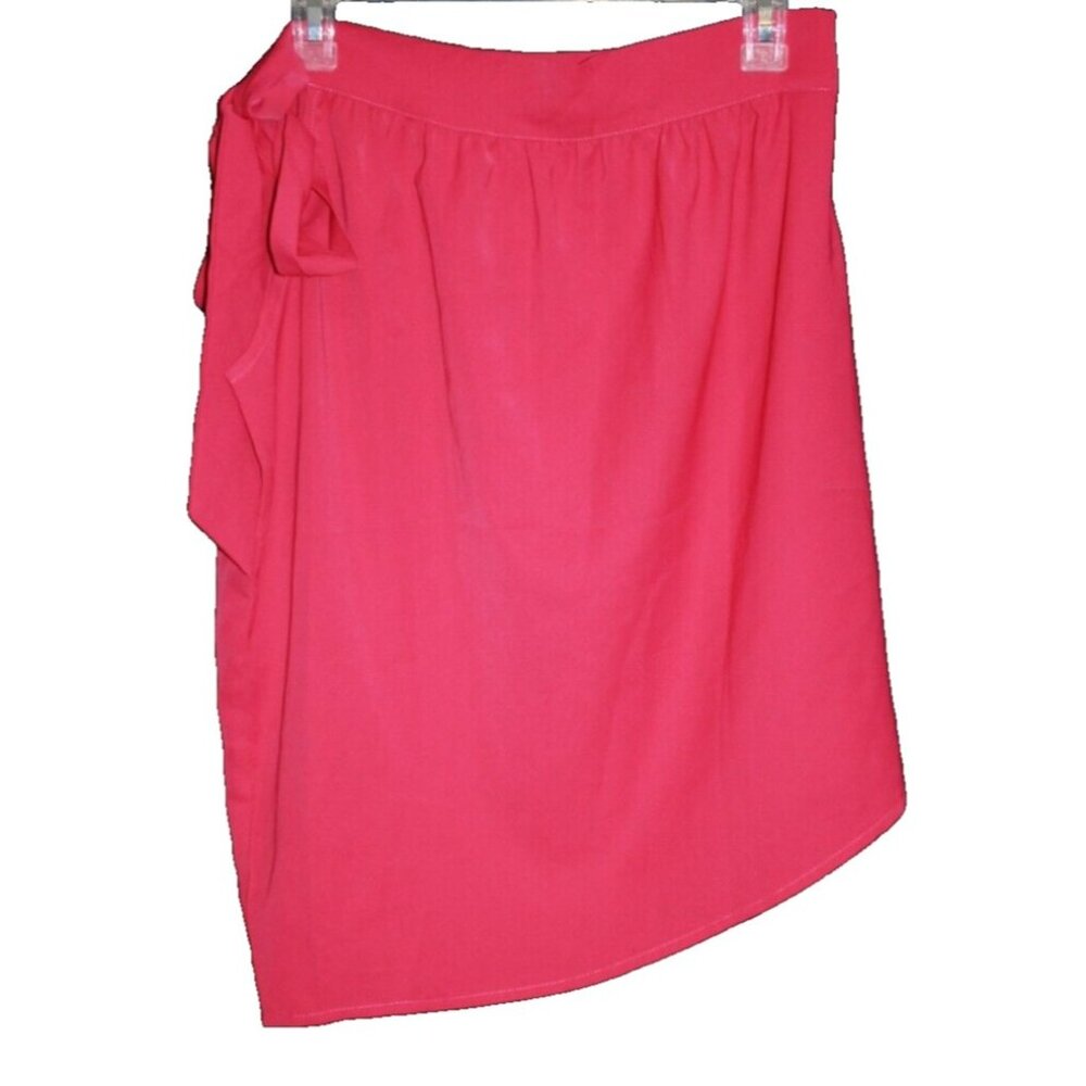 Angashion Women's Skirt Tie Side Hot Pink Size Small S NEW